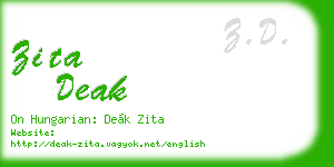 zita deak business card