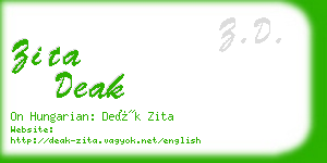 zita deak business card
